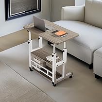 Amazon｜ベッドサイドテーブル キャスター付き 収納 昇降式 高さ調節